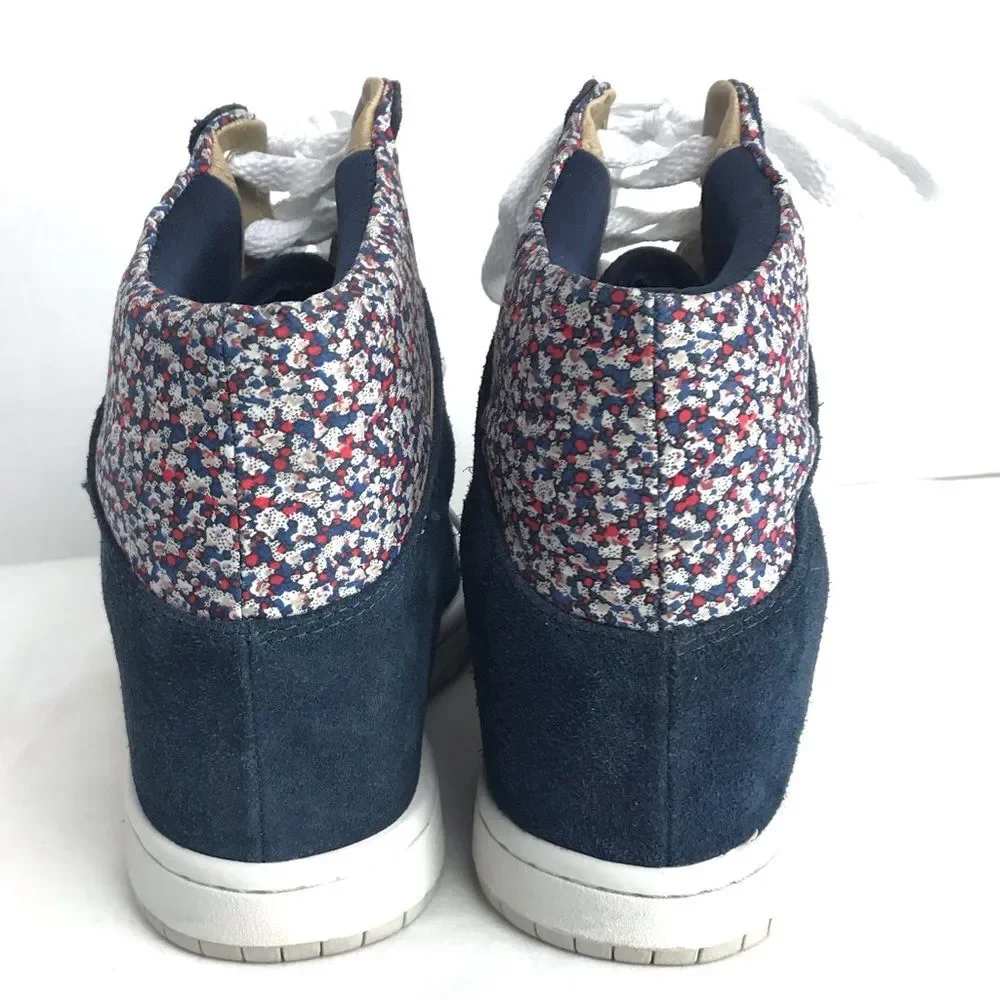 Steve Madden Lymlight Floral Wedge Sneakers Sz 8.5